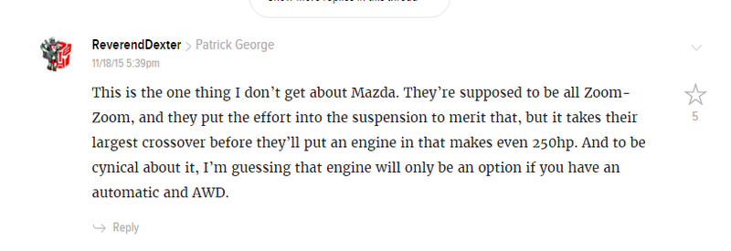 Illustration for article titled The 2016 Mazda CX-9 Has Plenty Of Real World Power, So Shut Up Already